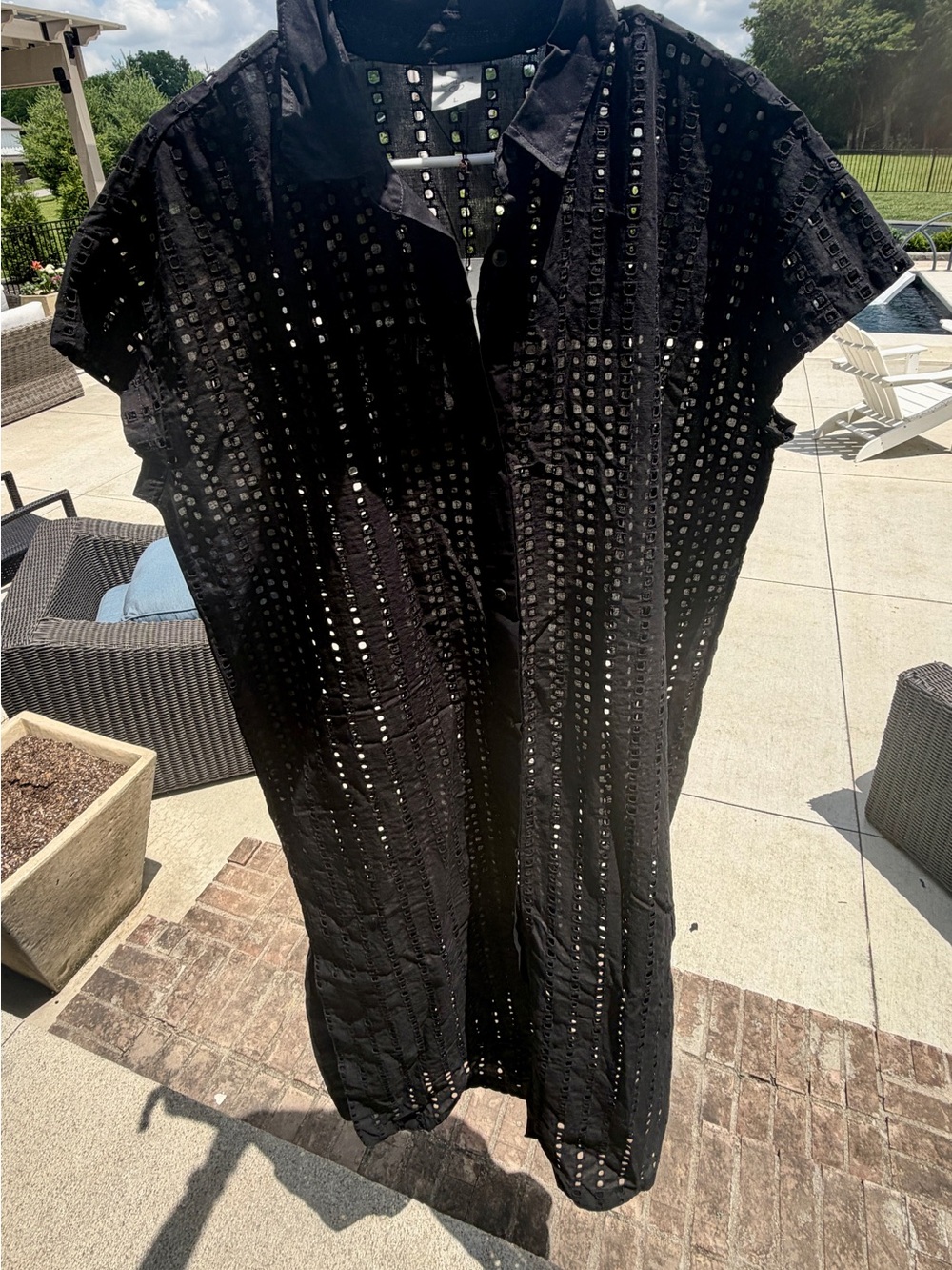 CALIA by Carrie Underwood Black Eyelet Swim Coverup